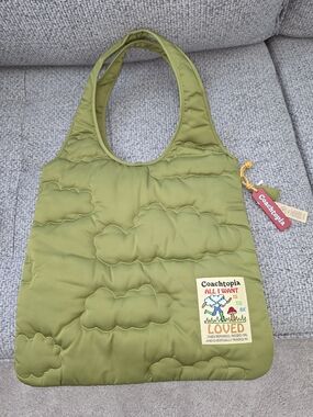 Coach Coachtopia Olive Quilted Cloud Tote